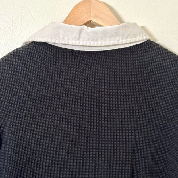 Vtg Disney Store Winnie the Pooh Tigger Waffle Henley Shirt Contrast Collar - Picture 10 of 16